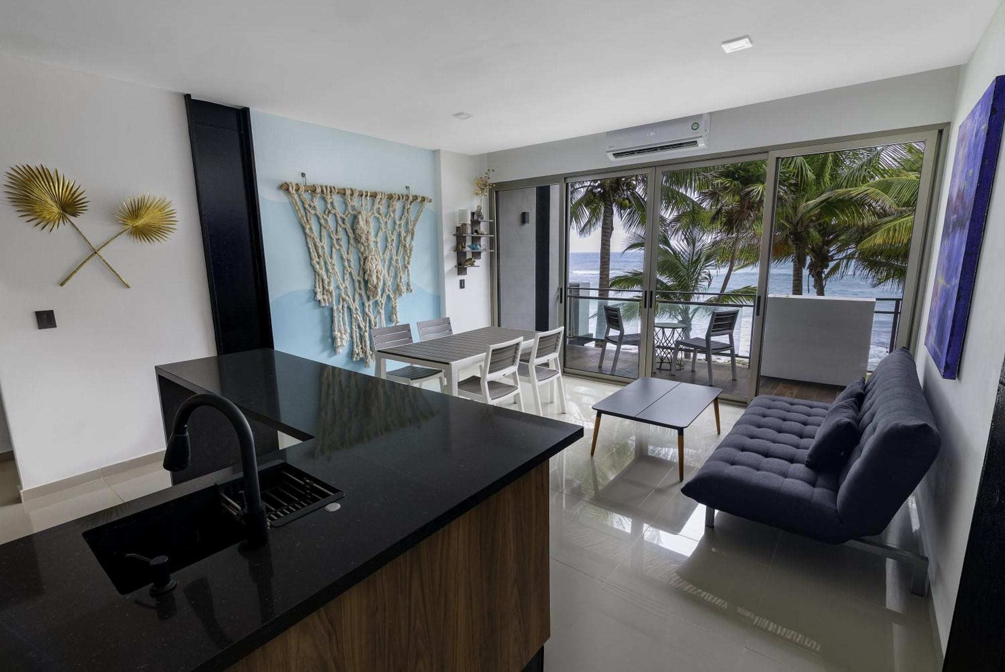 Angelina 28 Beachfront And Family Apartments - Modern And Relaxing Long Stays - 20 Min From Cancun Airport Puerto Morelos Exterior foto
