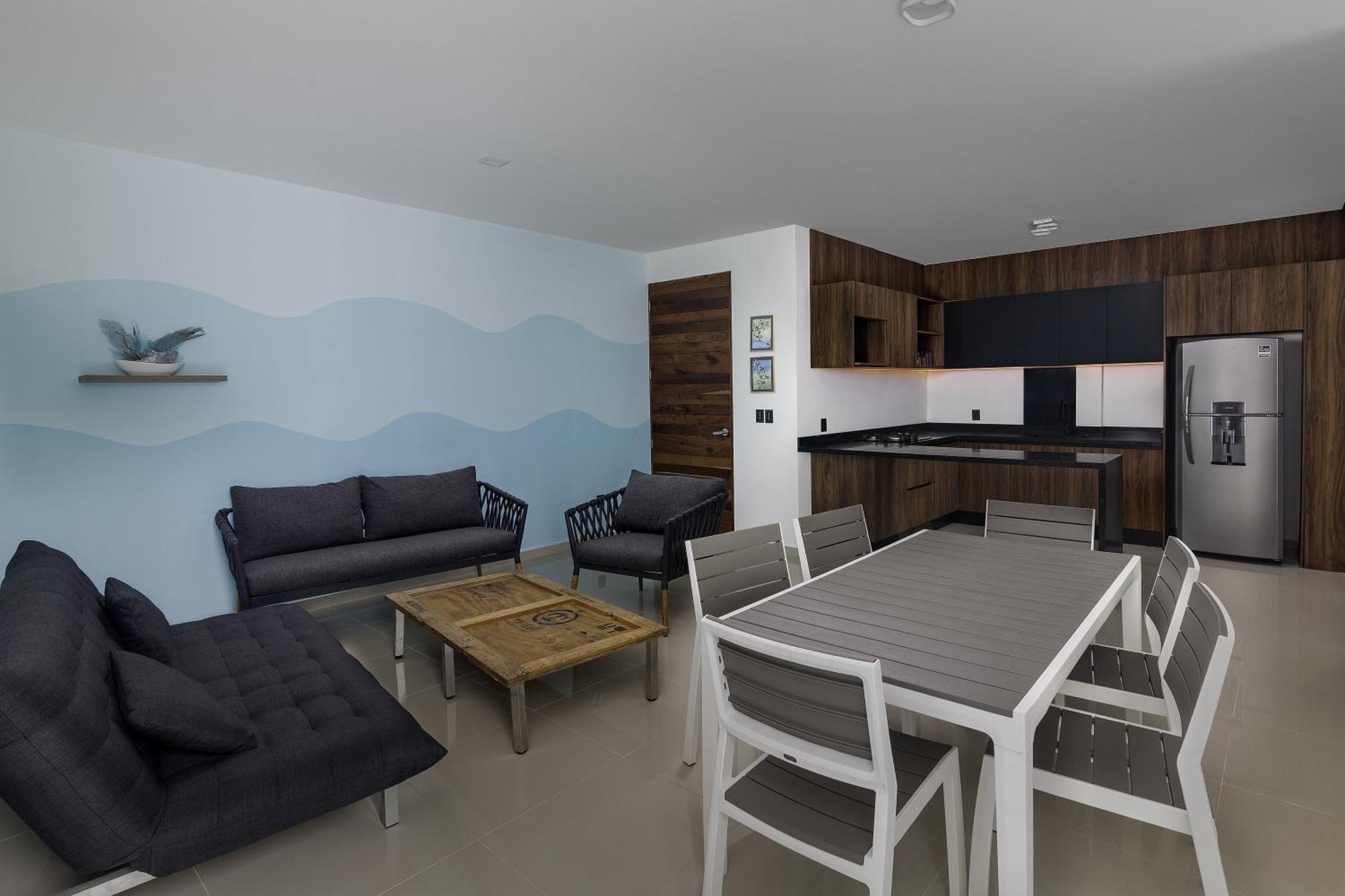 Angelina 28 Beachfront And Family Apartments - Modern And Relaxing Long Stays - 20 Min From Cancun Airport Puerto Morelos Exterior foto