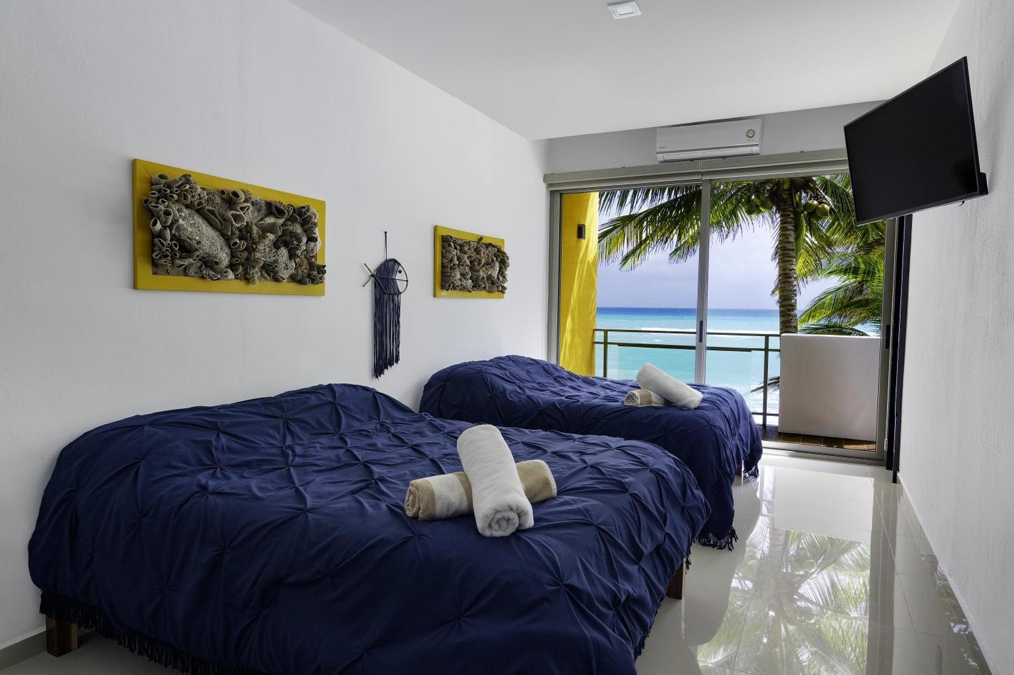 Angelina 28 Beachfront And Family Apartments - Modern And Relaxing Long Stays - 20 Min From Cancun Airport Puerto Morelos Exterior foto