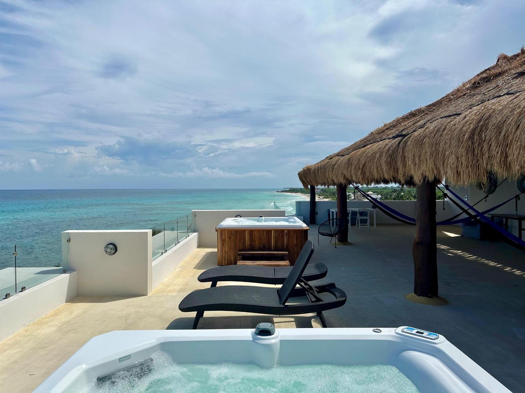 Angelina 28 Beachfront And Family Apartments - Modern And Relaxing Long Stays - 20 Min From Cancun Airport Puerto Morelos Exterior foto